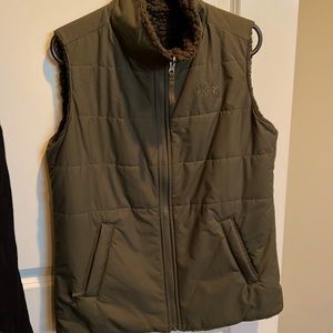 North Face REVERSIBLE Army Green Vest